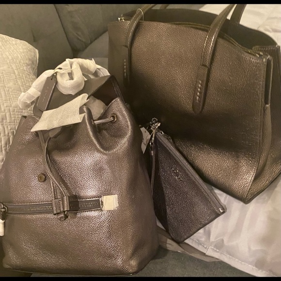 NWT!!! Coach Metallic Graphite 3 piece set firm - Picture 3 of 11